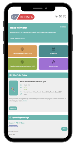 Ez-Runner - Website - Racquets - Mobile App